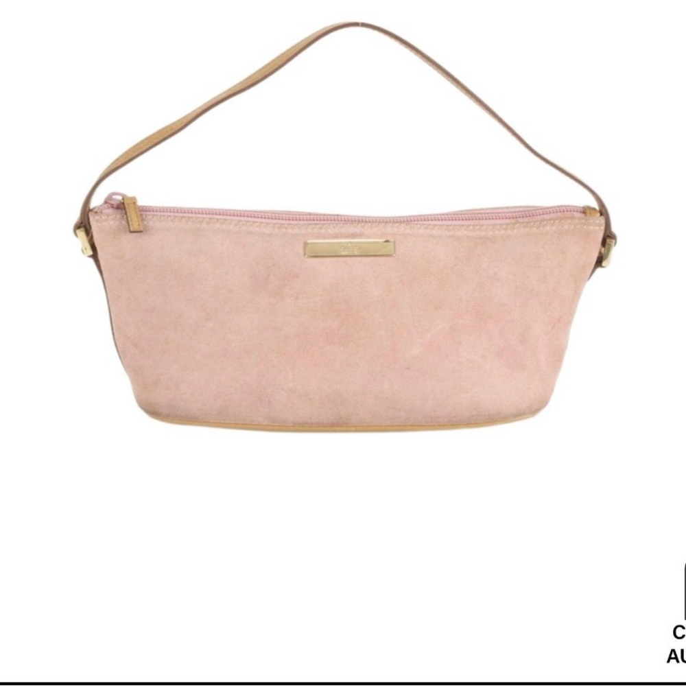 GUCCI Elegant Pink Suede Shoulder Bag